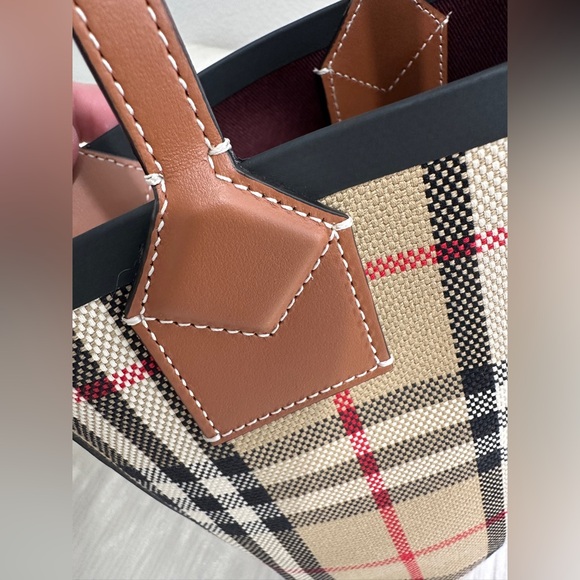 Burberry Beige Mini London Tote Bag - Picture 12 of 14